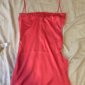 Pink embellished mini